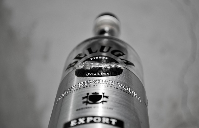 Beluga vodka üvege